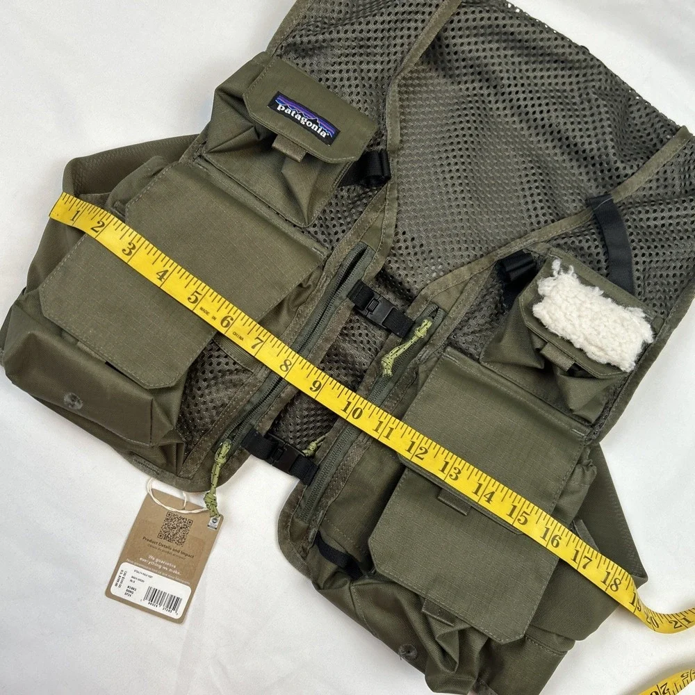 NWT Patagonia Stealth Pack Vest Basin Green Size XS/S Fly fishing Ripstop Patch